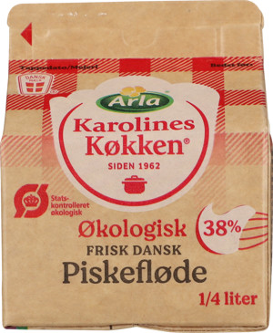 Arla Karolines Køkken® Økologisk piskefløde 38% 250 ml