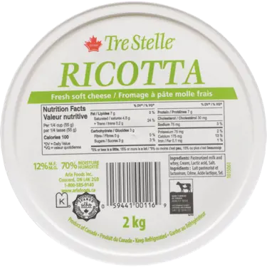 Ricotta Dry 12% 2 Kg