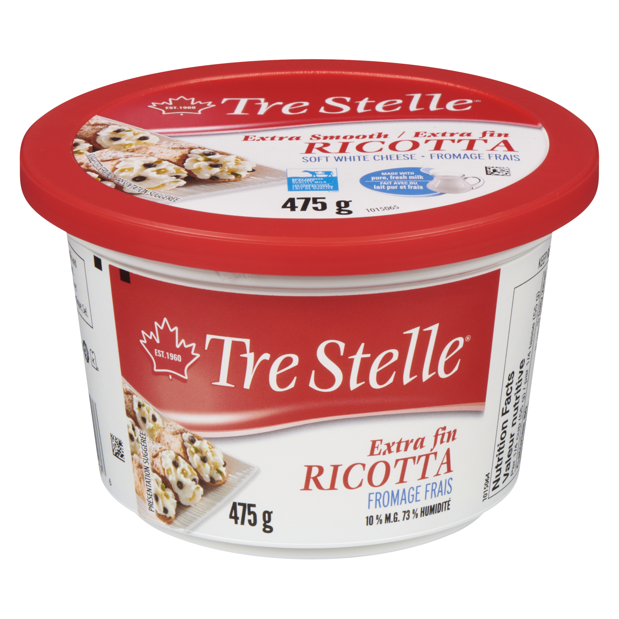 Fromage ricotta extra lisse 475g