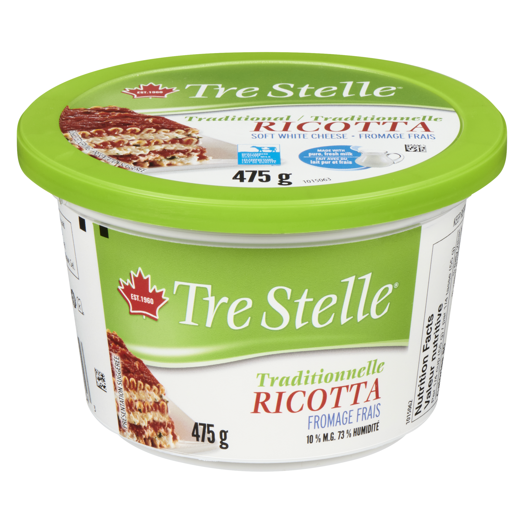 Fromage ricotta traditionnel 475g