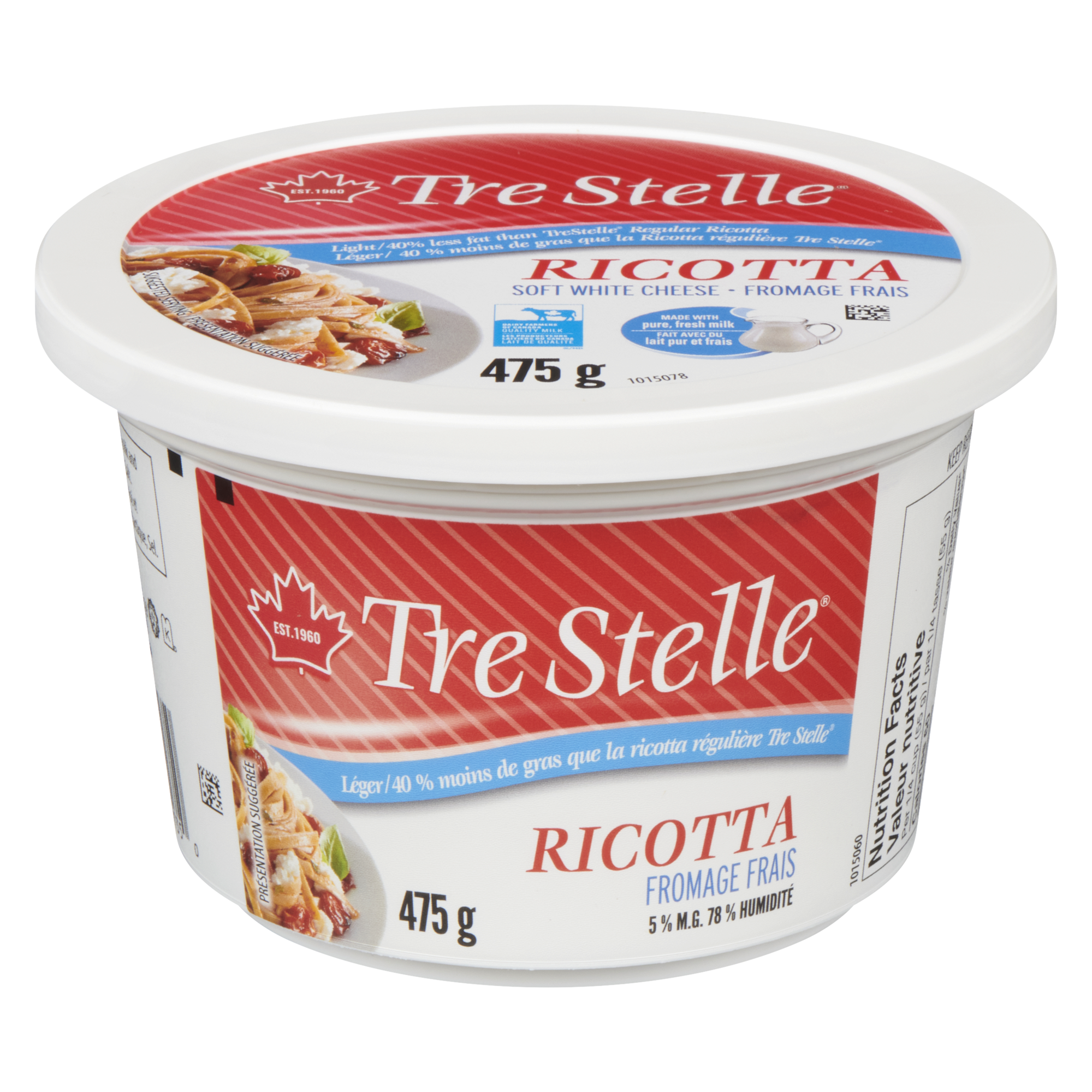 Fromage ricotta léger 475g