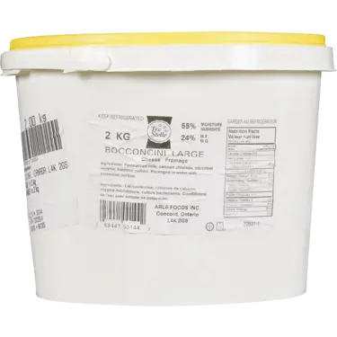 Bocconcini Large Cheese Pail 24% 2 Kg