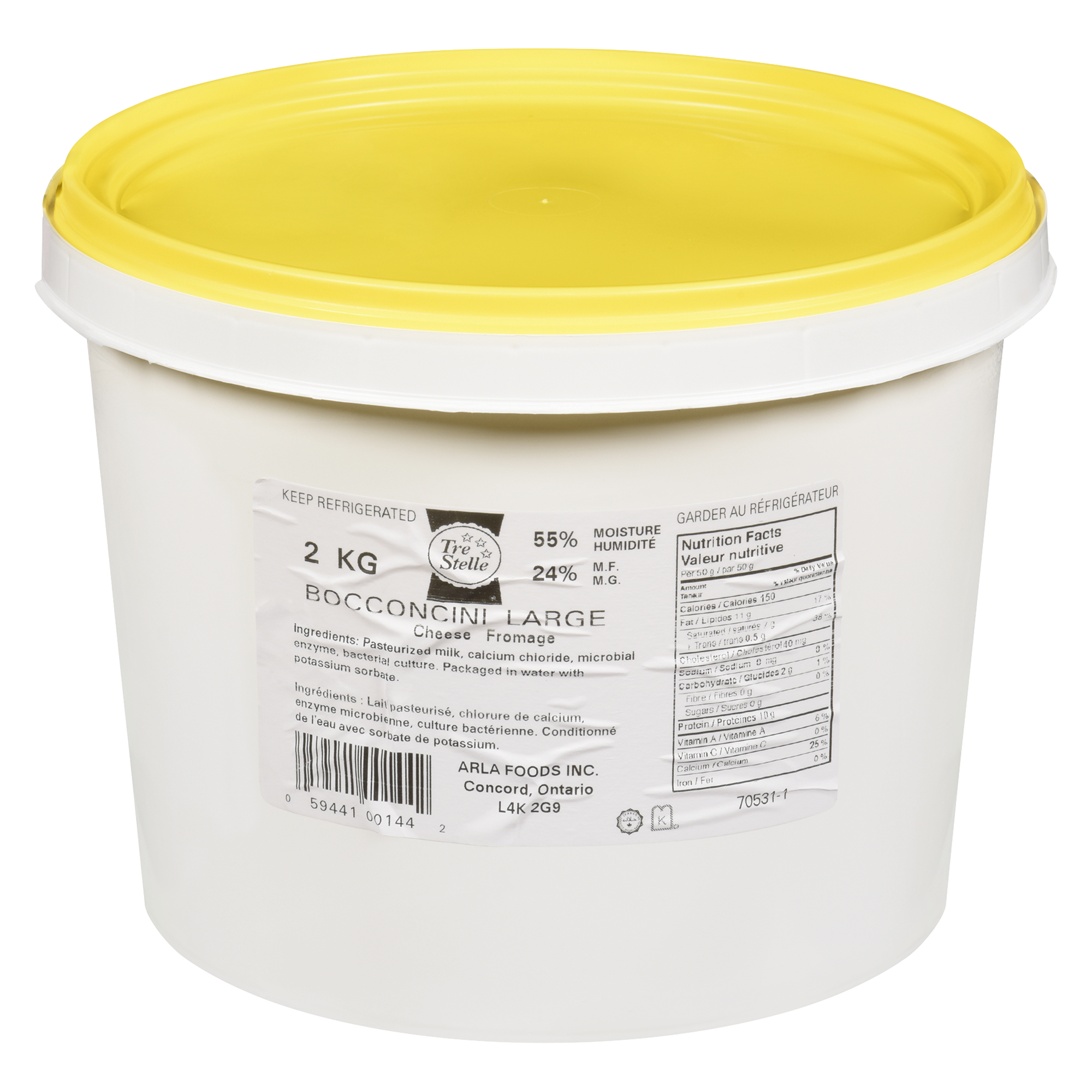 Fromage bocconcini en grosses boules 2kg