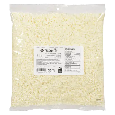 Fromage feta émietté 24% 1 Kg