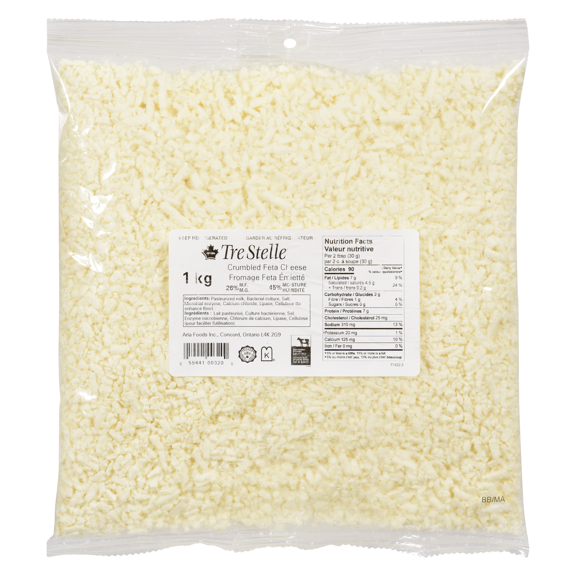 Crumbled Feta Cheese 1kg