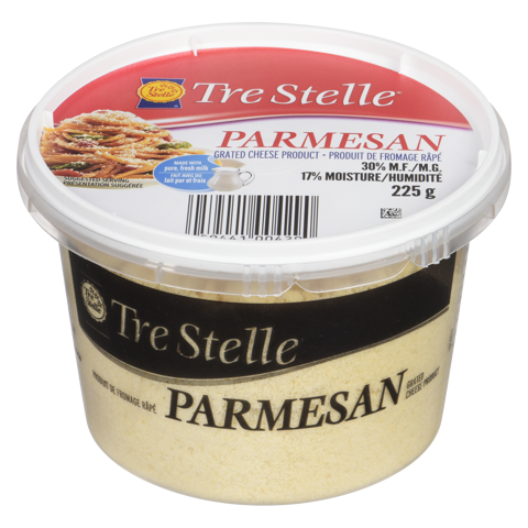 Produit de fromage parmesan râpé 225g