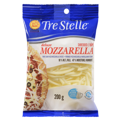 Part Skim Shredded Mozzarella Cheese 200g
