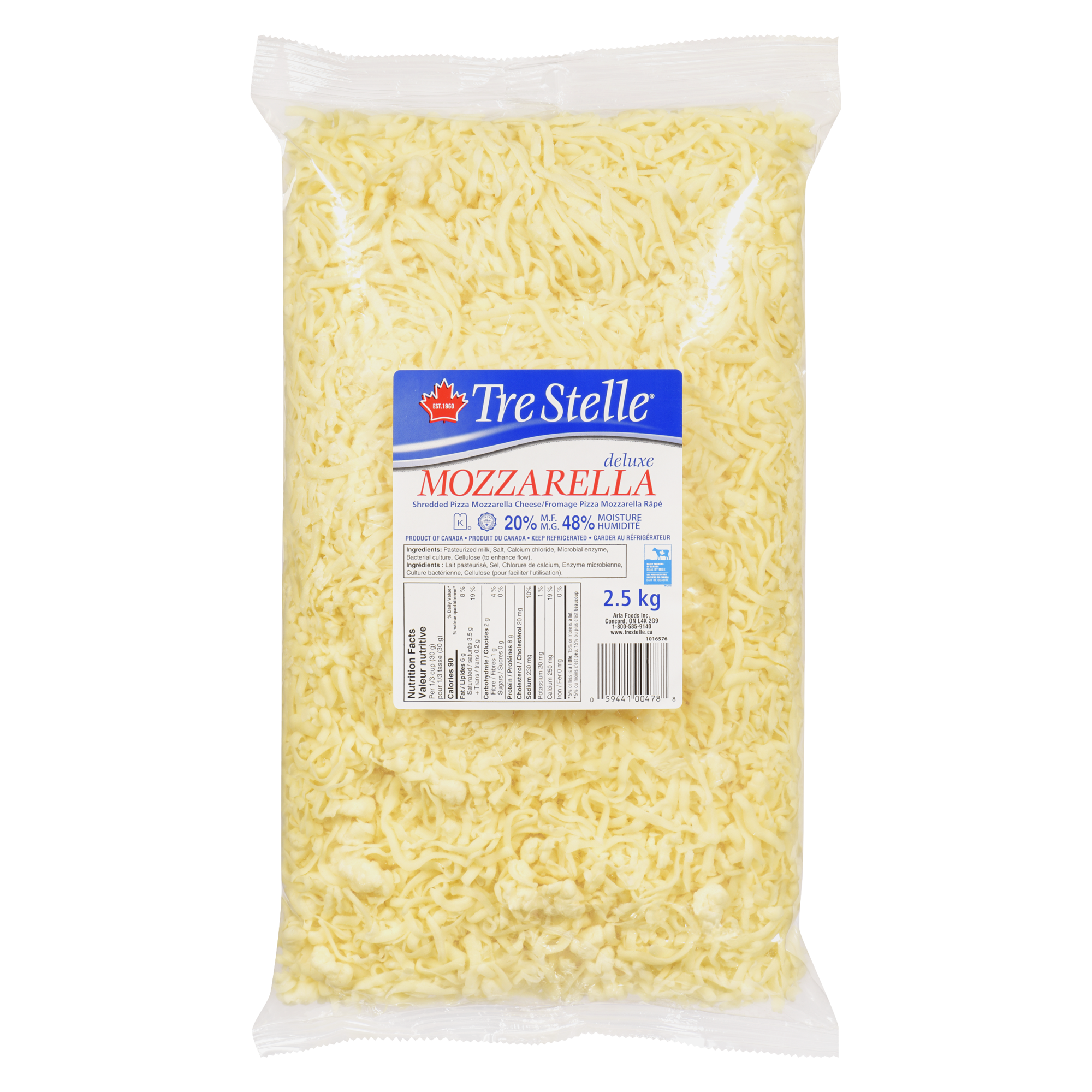 Shredded Mozzarella Cheese 2.5kg