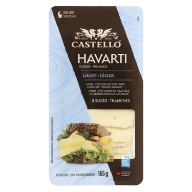 Fromage havarti léger en tranches 23% 165 g