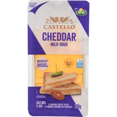 Sliced Mild Cheddar 31% 165 g