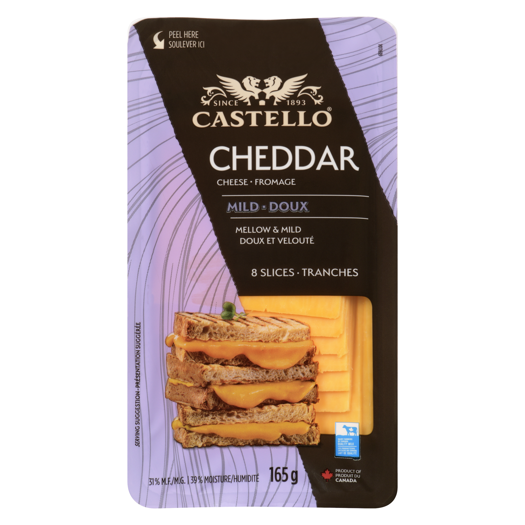 Sliced Mild Cheddar Cheese 165g