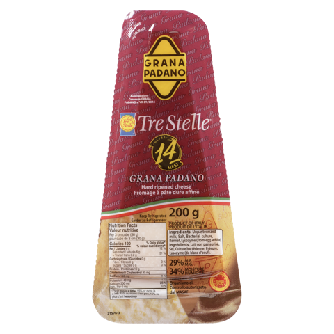 Grana Padano Cheese Wedge 200g