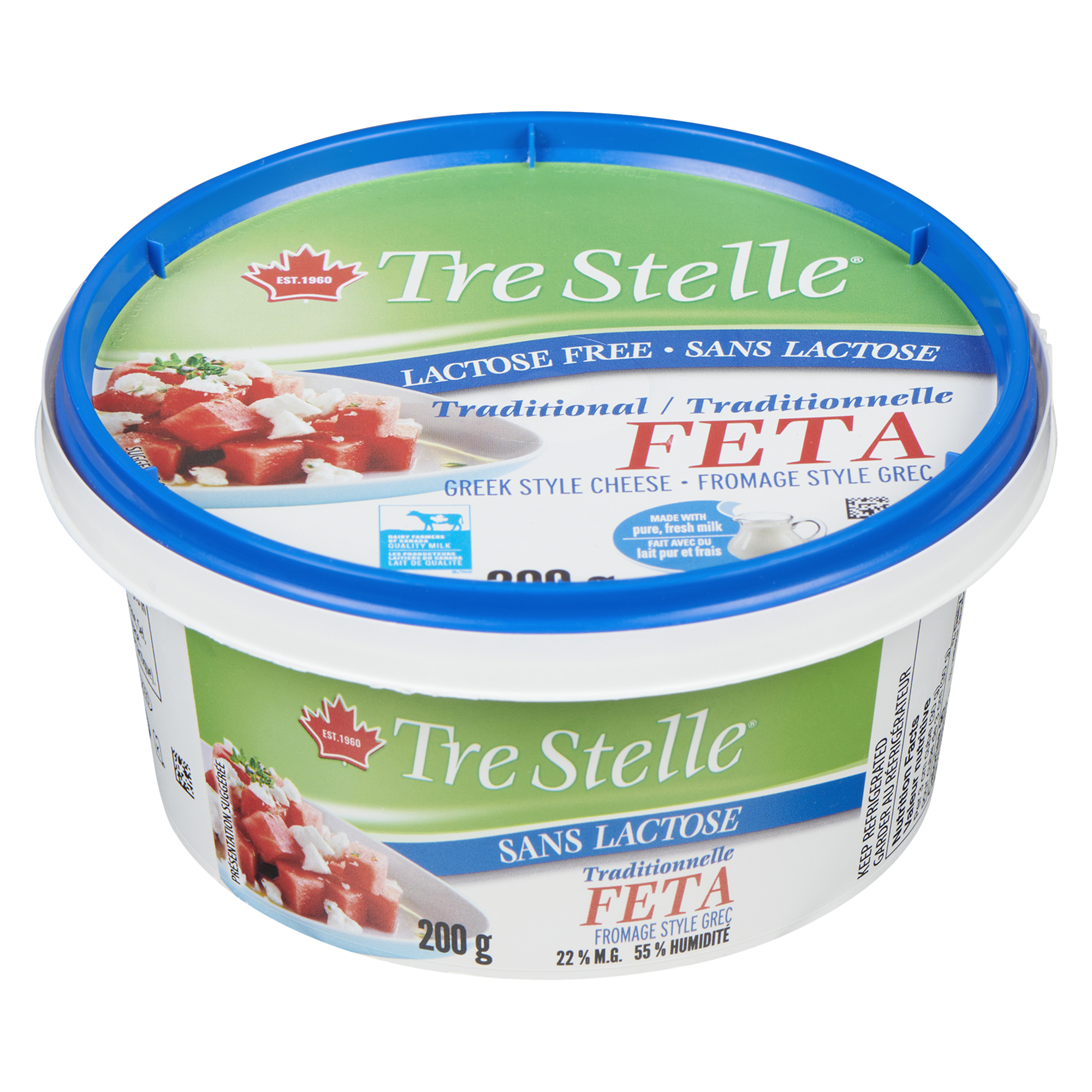 Fromage feta traditionnel sans lactose 200g
