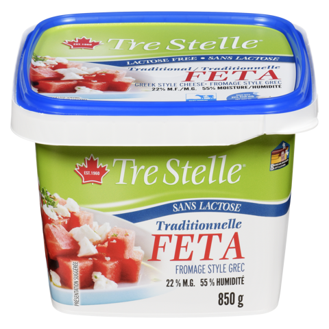Fromage feta sans lactose 850g
