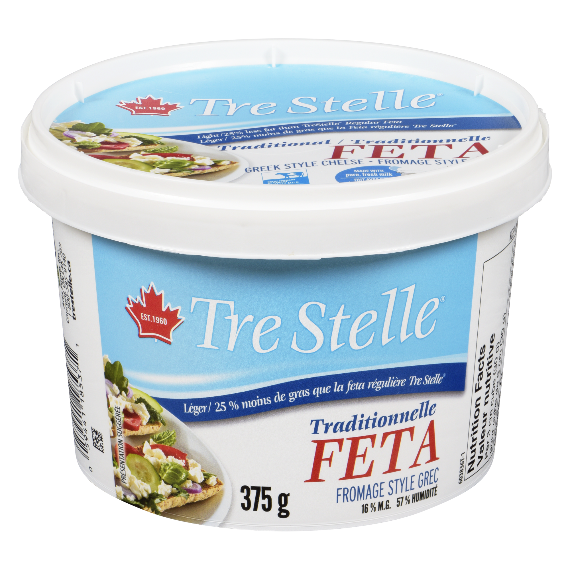 Fromage feta léger 375g