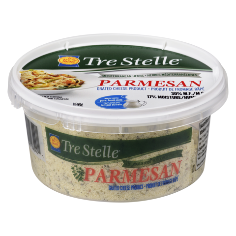 Fromage parmesan râpé aux fines herbes méditerranéennes 125g