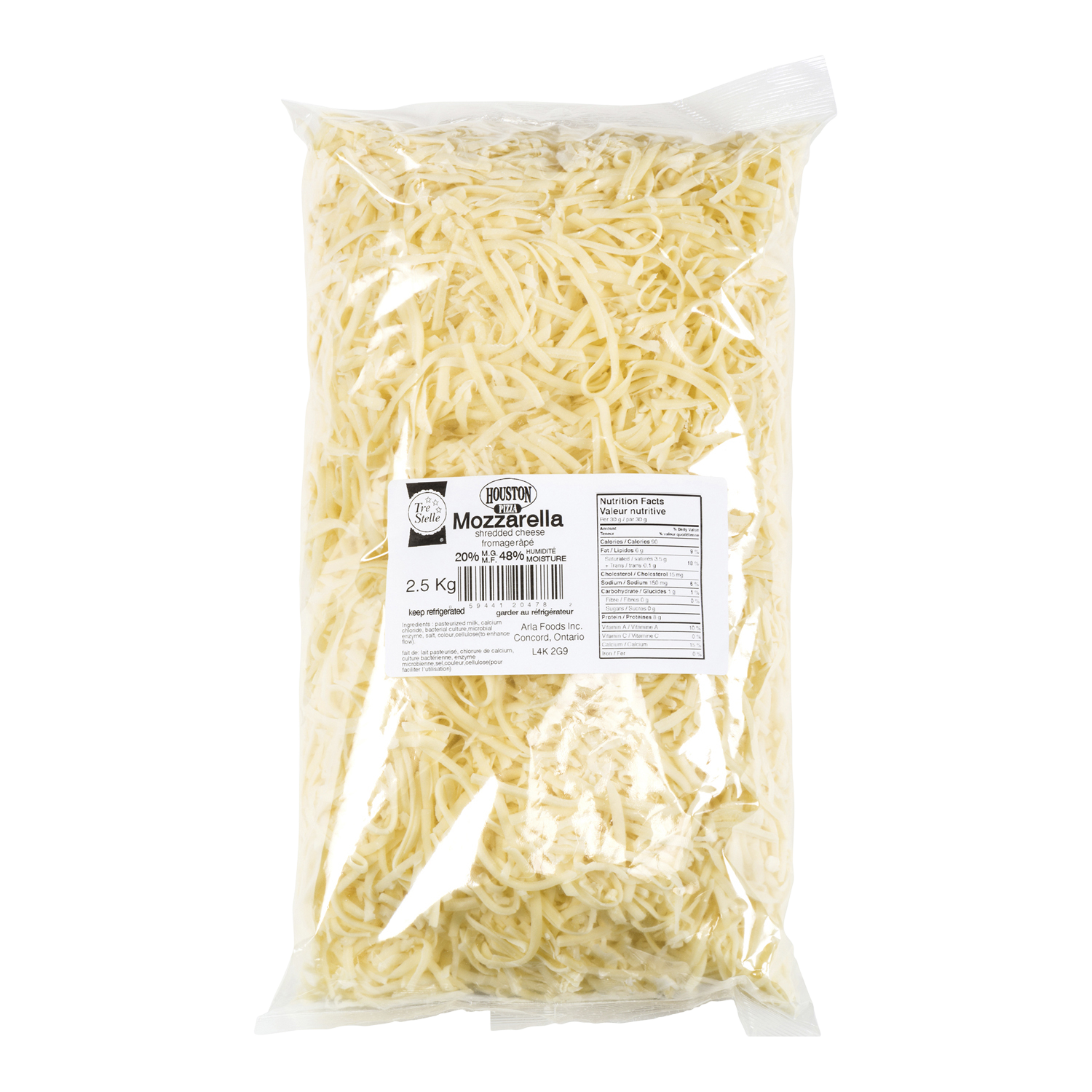 Shredded Mozzarella Cheese 2.5kg