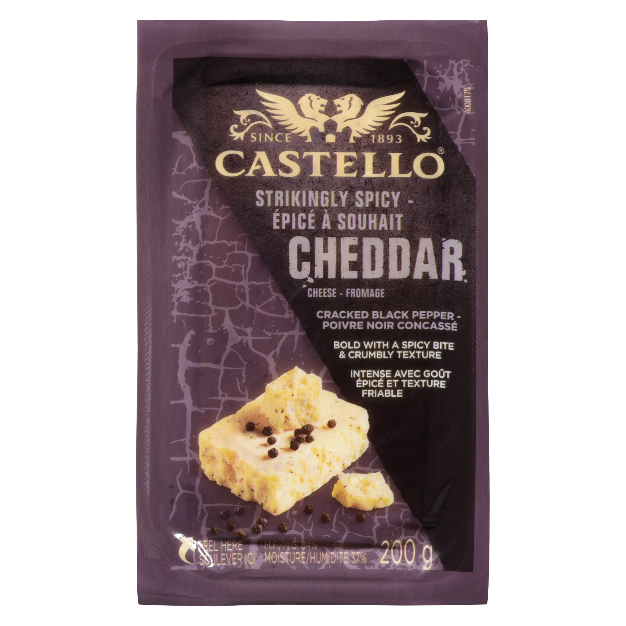 Fromage cheddar au poivre noir 200g