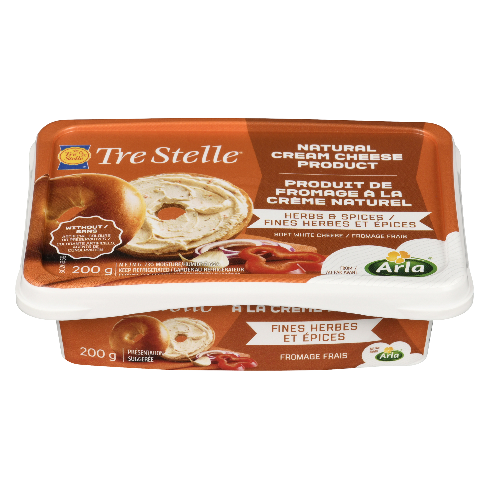 Produit de fromage à la crème aux fines herbes et aux épices 200g