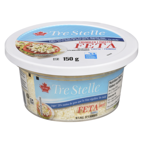Fromage feta léger émietté 150g