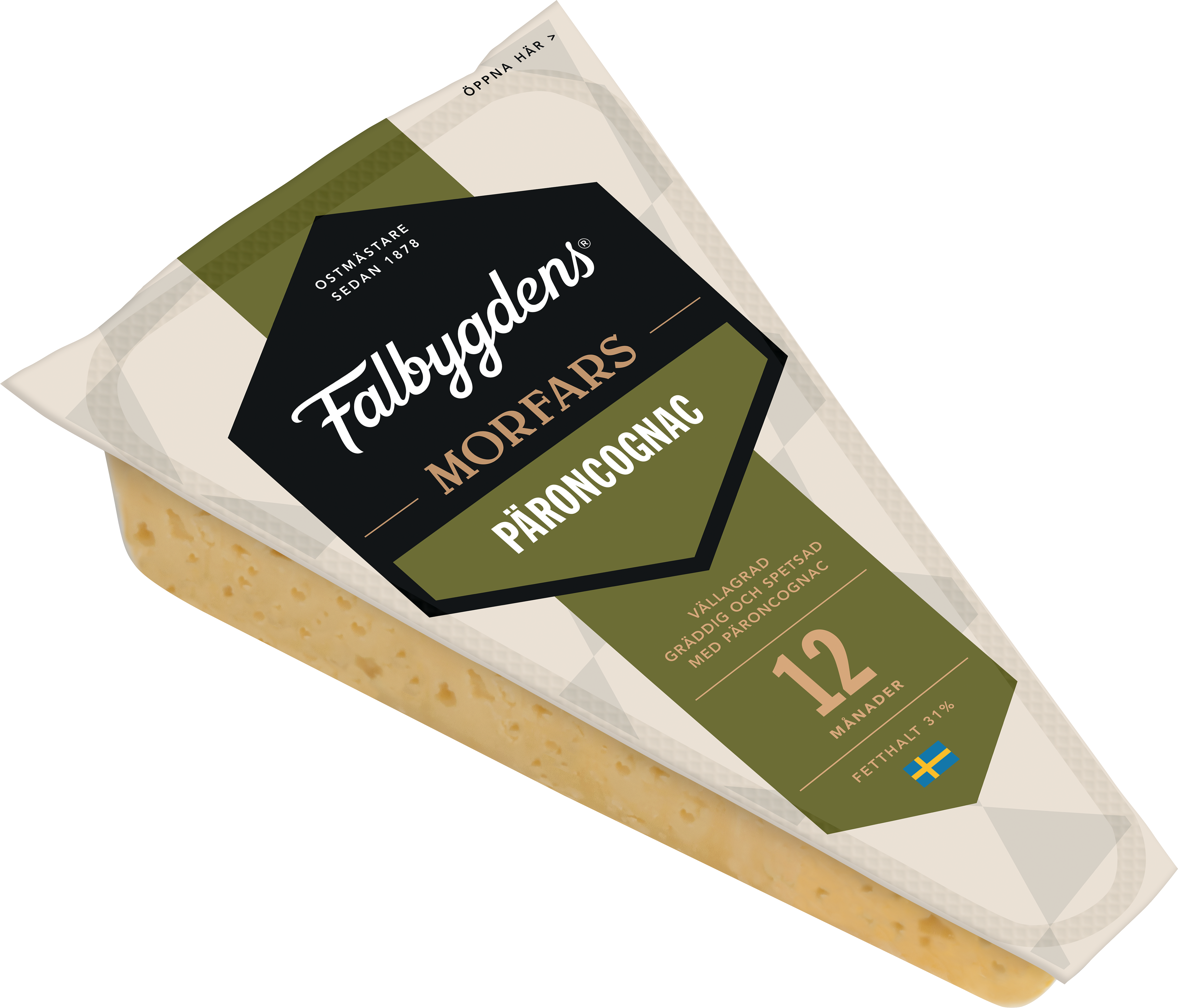 Morfars Päroncognac 12 mån hårdost ca 530g