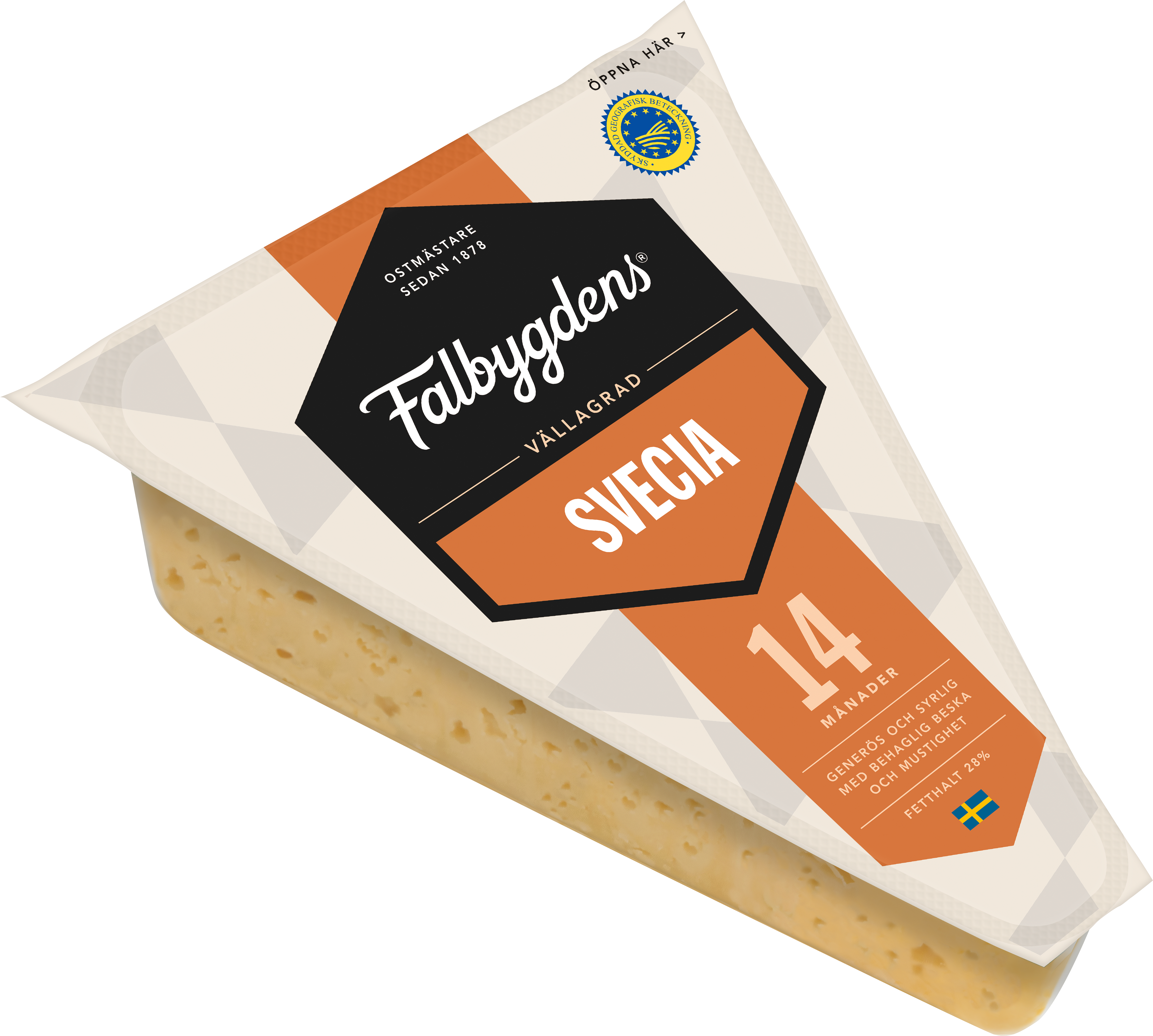 Svecia lagrad 14 mån hårdost ca 720g