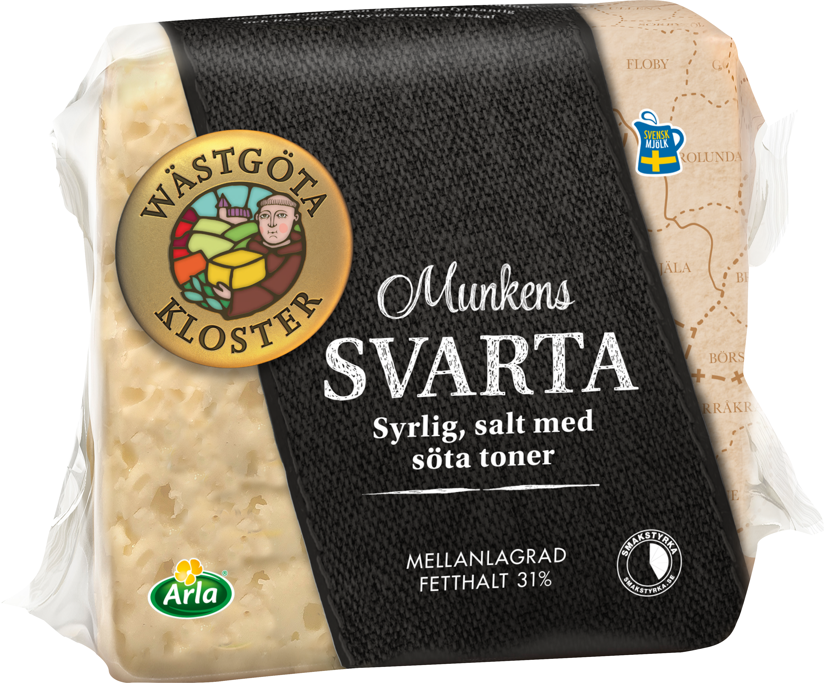 Munkens Svarta ost Ca 800g