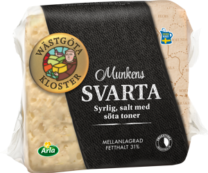 Wästgöta Kloster® Munkens Svarta ost Ca 800g