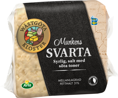 Wästgöta Kloster® Munkens Svarta ost Ca 800g 800 g