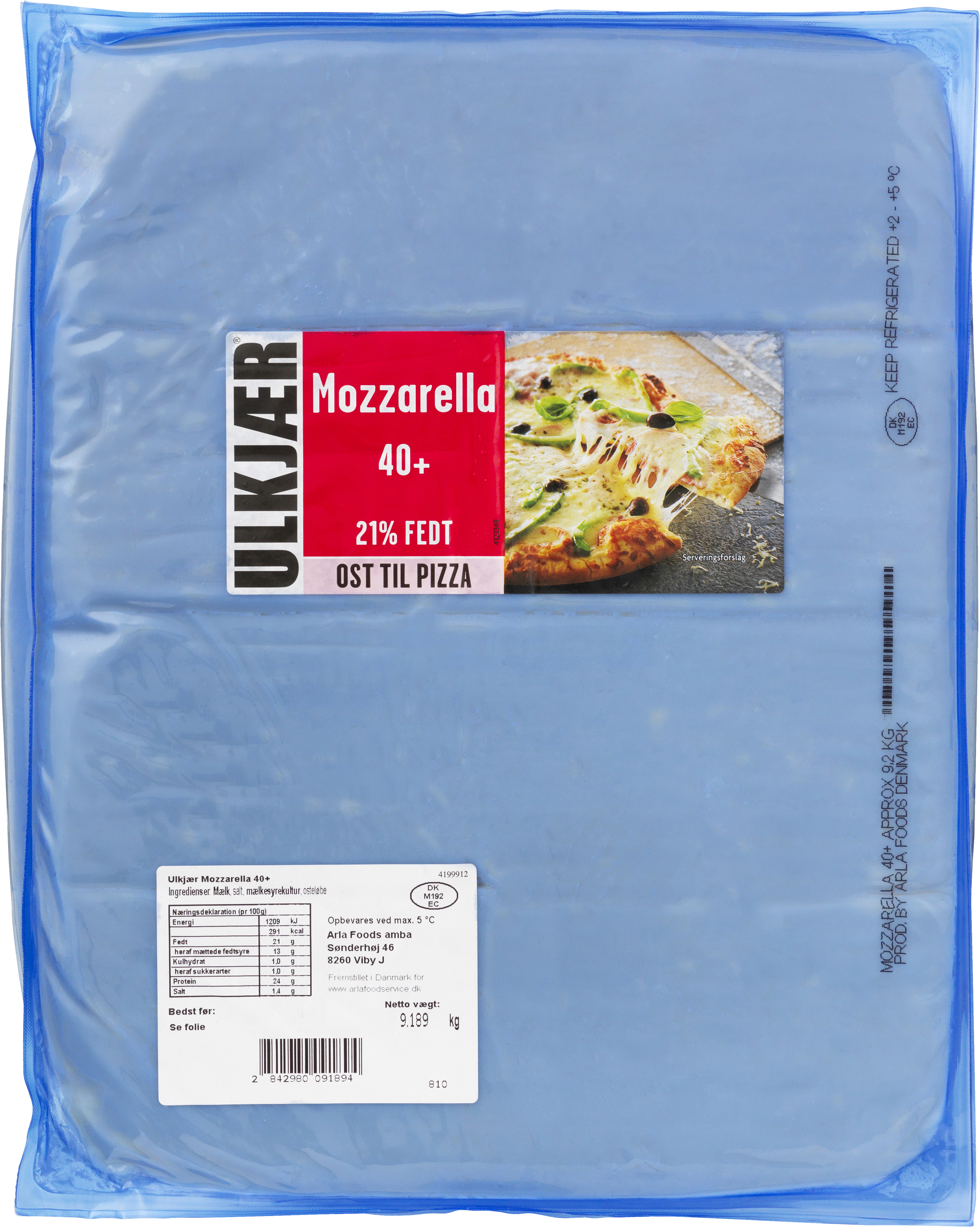 Mozzarella 40+ 9,2 Kg