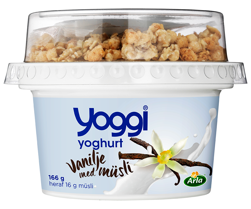 Yoghurt vanilje med müsli 2,3% 166 g