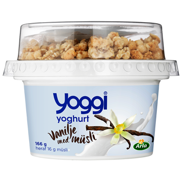 Yoghurt vanilje med müsli 2,3% 166 g