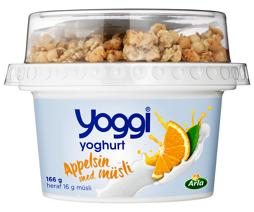 Yoghurt appelsin med müsli 2,3% 166 g