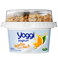 Yoghurt appelsin med müsli 2,3% 166 g