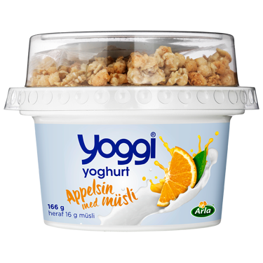 Yoghurt appelsin med müsli 2,5% 166 g