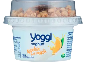 Yoghurt appelsin med müsli 2,5% 166 g