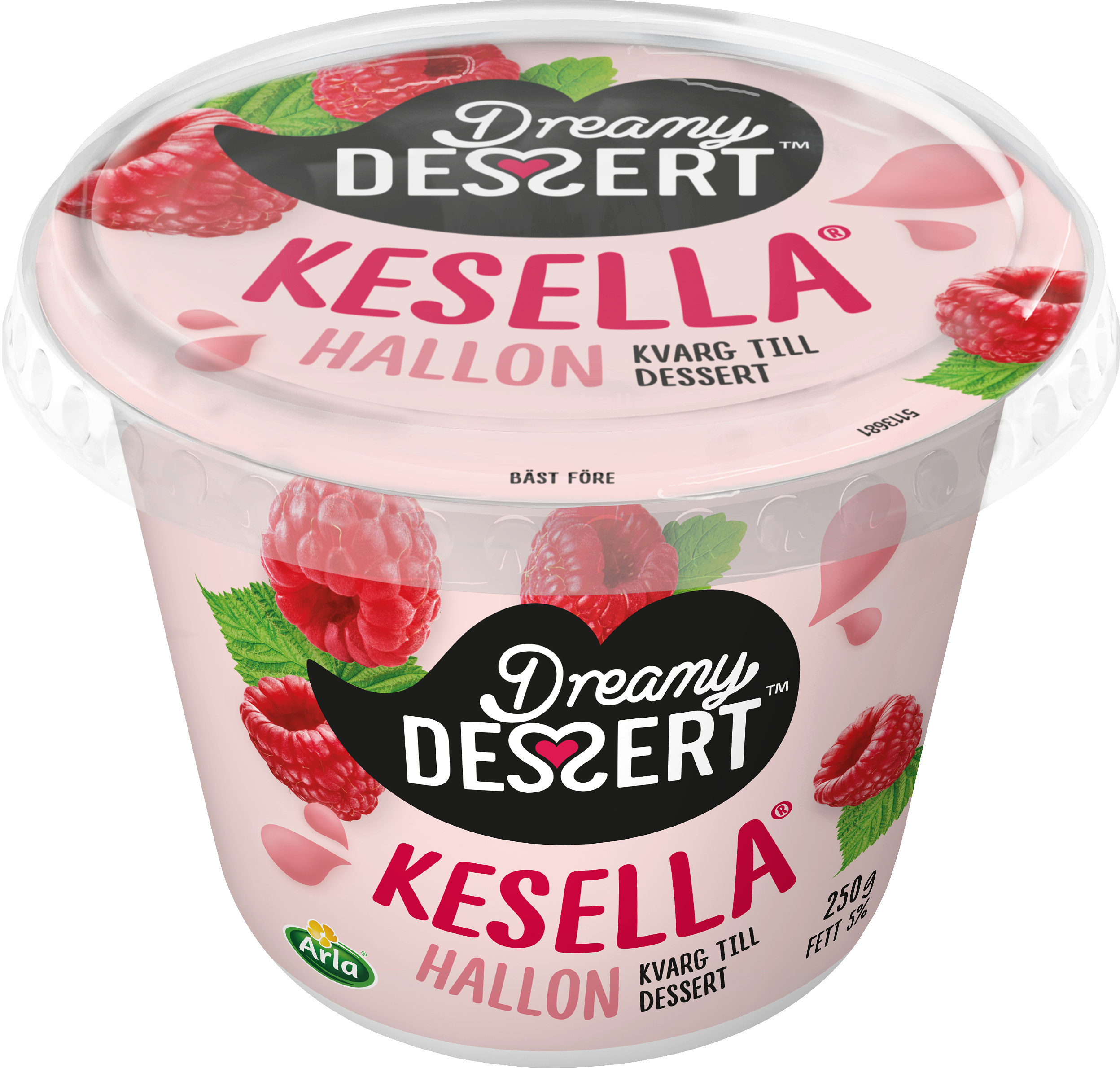 Kesella® dessertkvarg hallon 5% 250 g