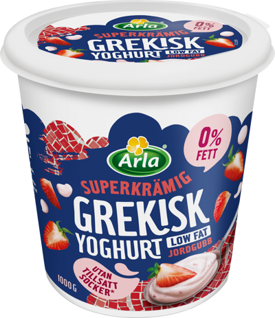 Arla® Grekisk yoghurt jordgubb 0.2% 1000 g