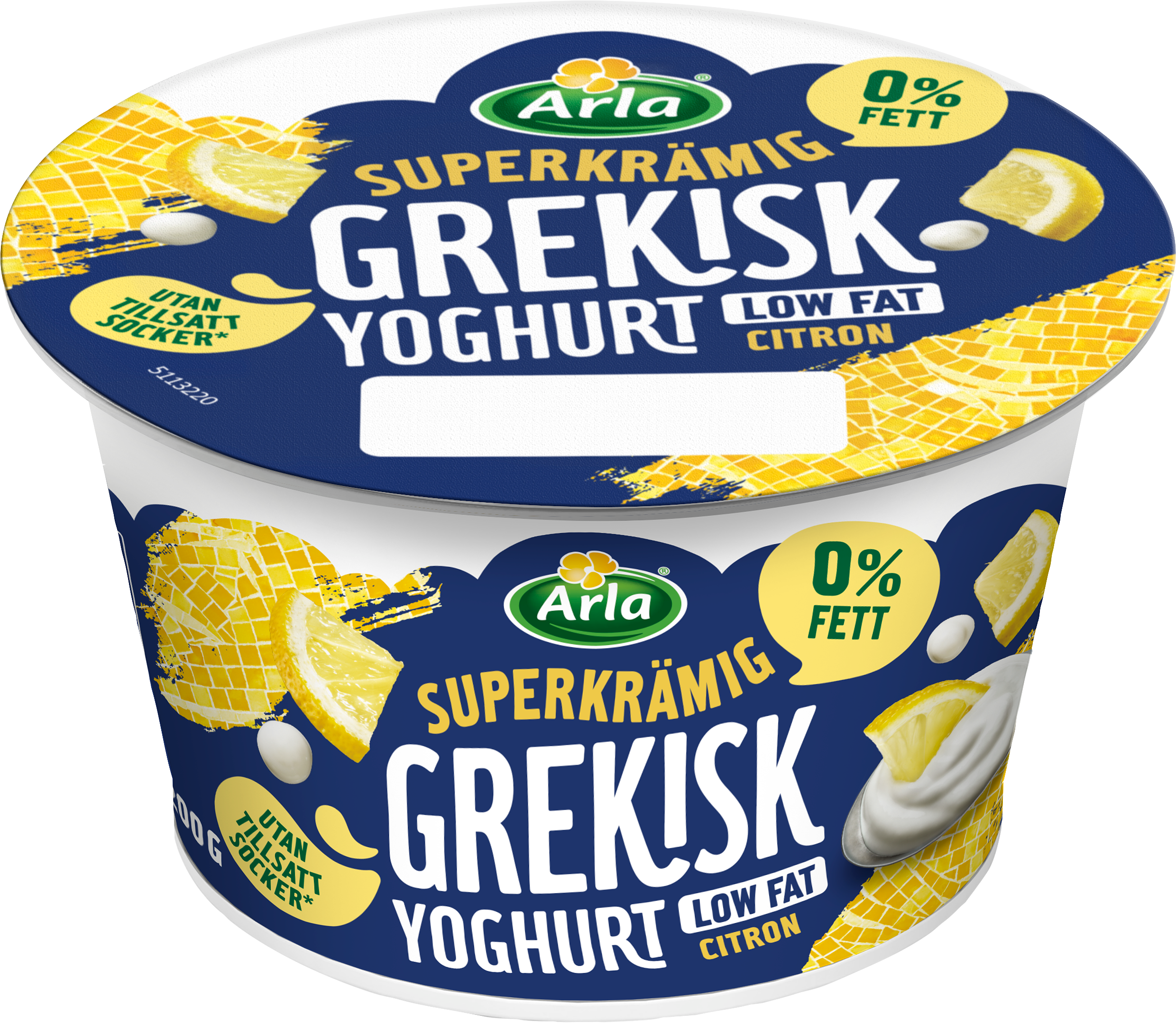 Grekisk yoghurt citron 0.2% 200 g