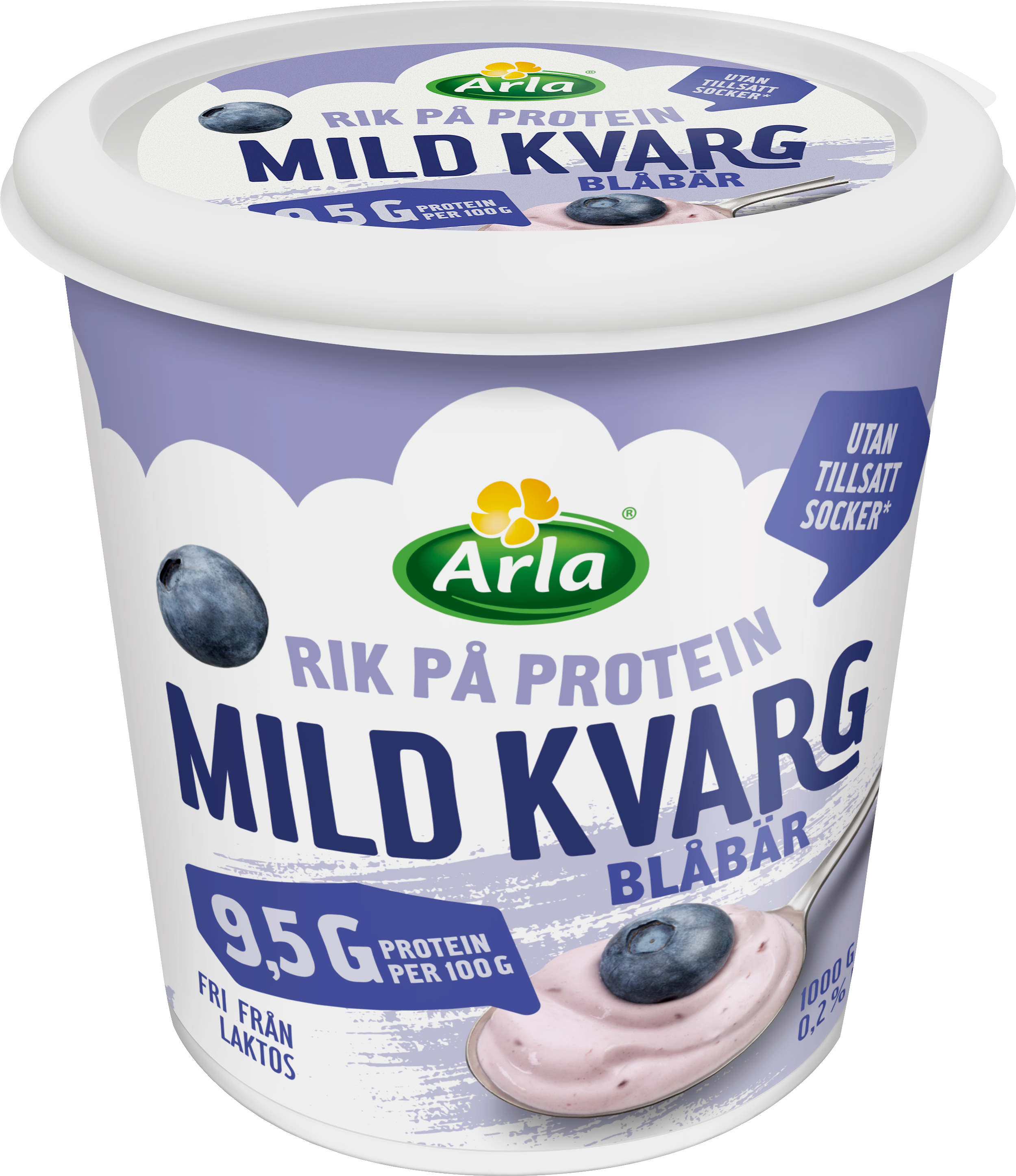 Mild kvarg blåbär 0.2% 1000 g