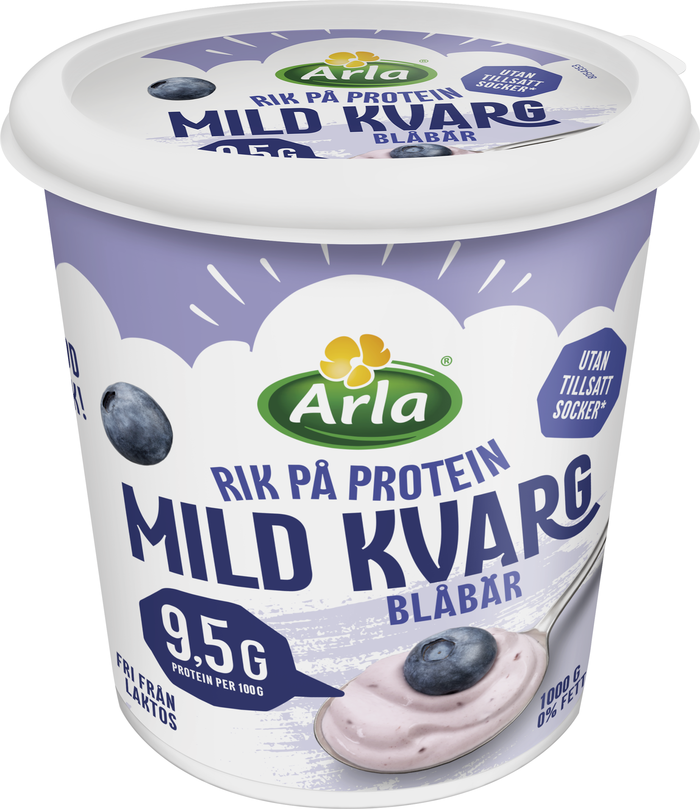 Mild kvarg blåbär 0.2% 1000 g