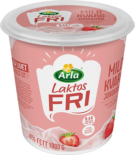 Laktosfri mild kvarg jordgubb 1000 g