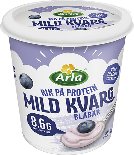 Mild kvarg blåbär