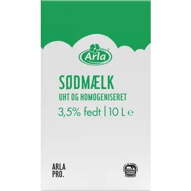 Sødmælk UHT 3,5% 10 L