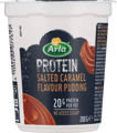 Salted caramel flavour pudding
