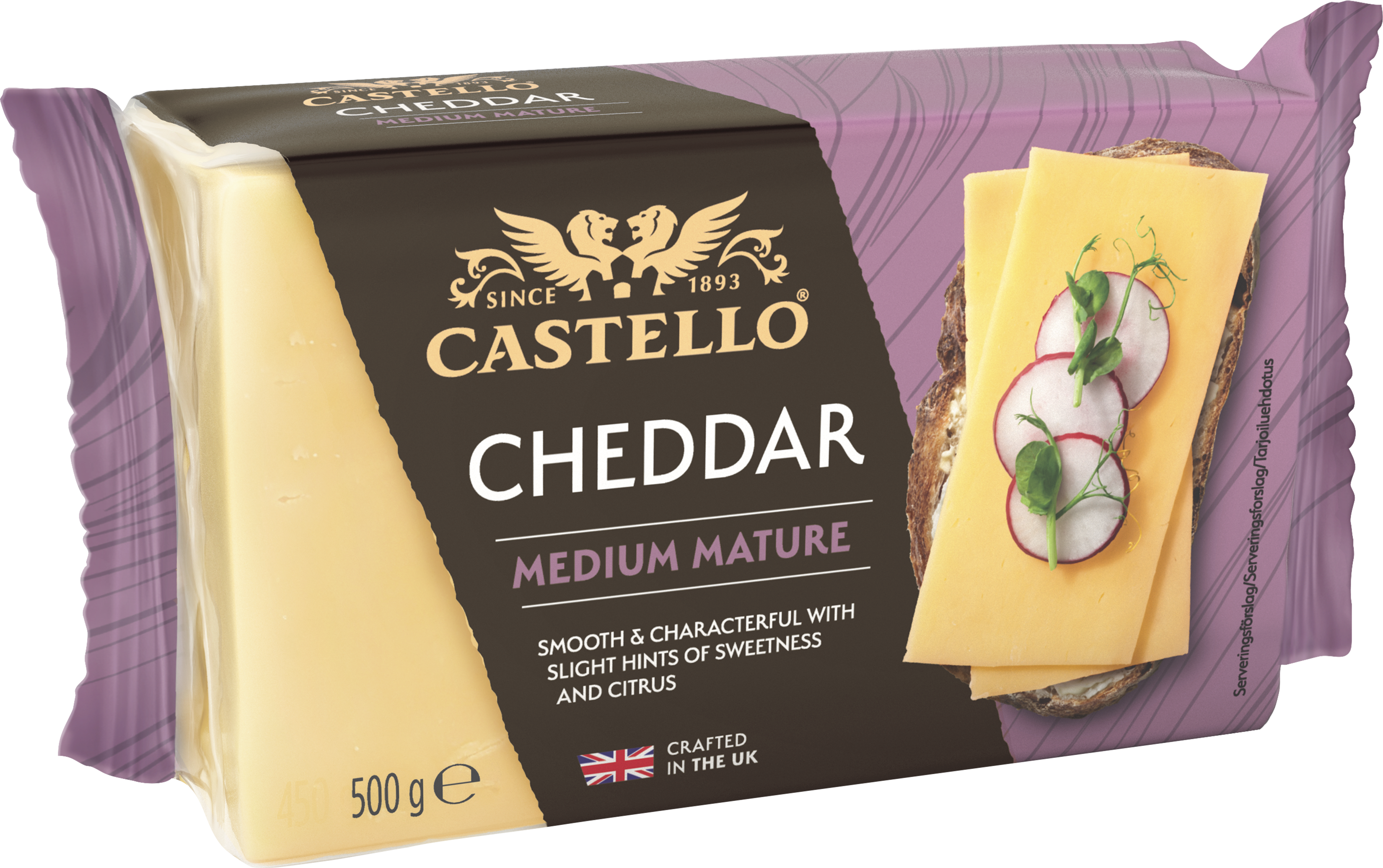 Medium Mature Cheddar 35% hårdost 500g