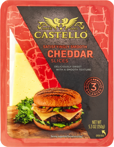 Castello® Cheddar Slices 48+ 150 g