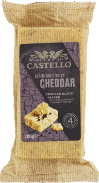 CASTELLO CHEDDAR BLACK PEPPER 200G