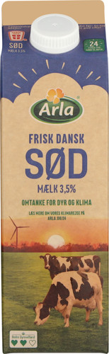 Arla® 24 Frisk Dansk Sødmælk 3,5% 1 l
