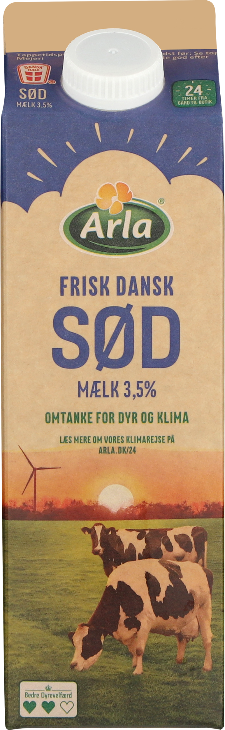Frisk Dansk Sødmælk 3,5% 1 L